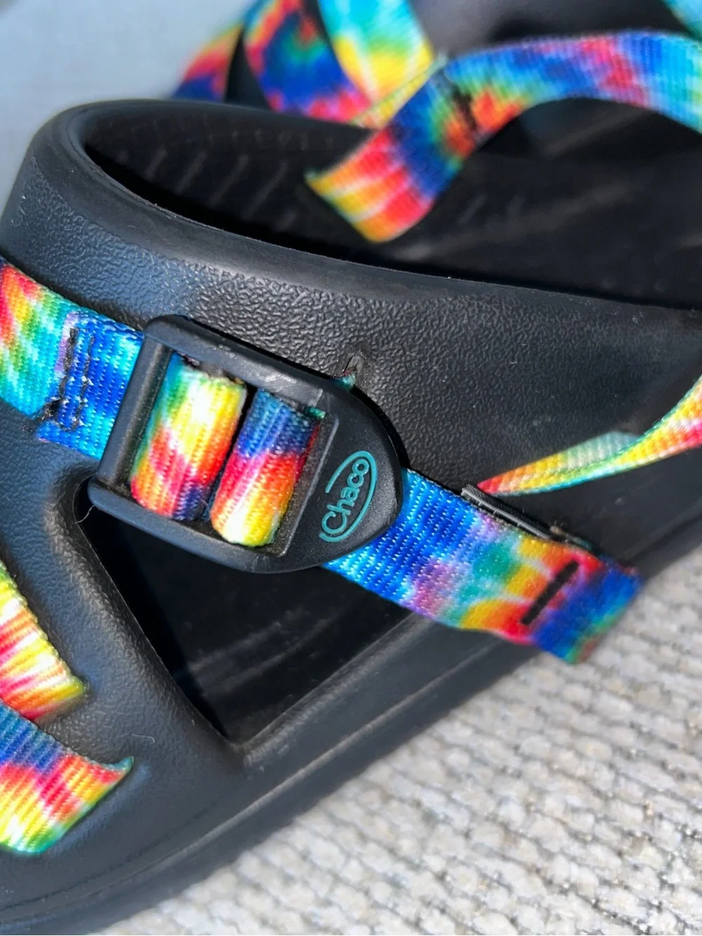 Chaco Chillos Unisex Kids Sz 2Y Tie Dye Print Slip On Sport Sandals Shoes ~ MINT
